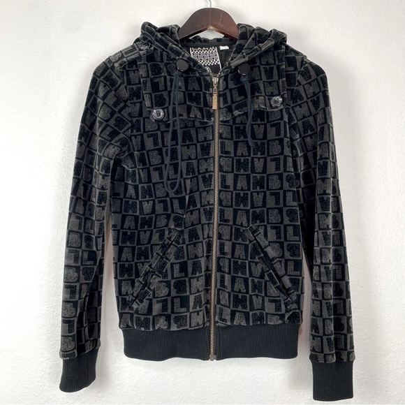 L.A.M.B. Jackets & Blazers - L.A.M.B Fall 2008 Grey Velvet Hooded Zip Up Jacket Small